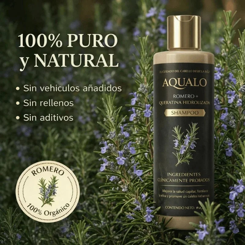 Shampoo Anticaida y Crecimiento AQUALO Romero y Queratina