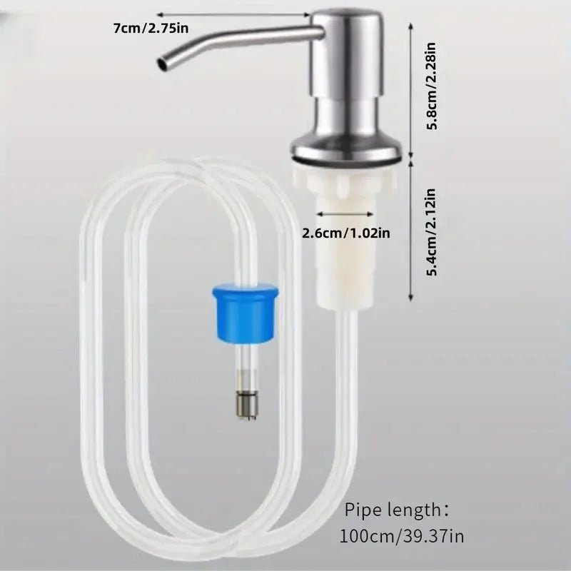 Dispensador de Jabon Integrado para Cocina AQUAFLUX Acero Inoxidable
