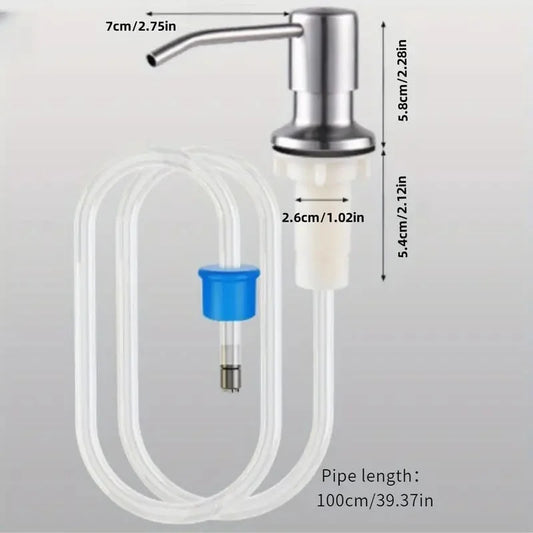 Dispensador de Jabon Integrado para Cocina AQUAFLUX Acero Inoxidable