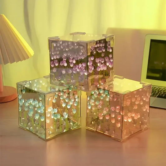 Lámpara Cubo de Tulipanes LED LUMITULIP