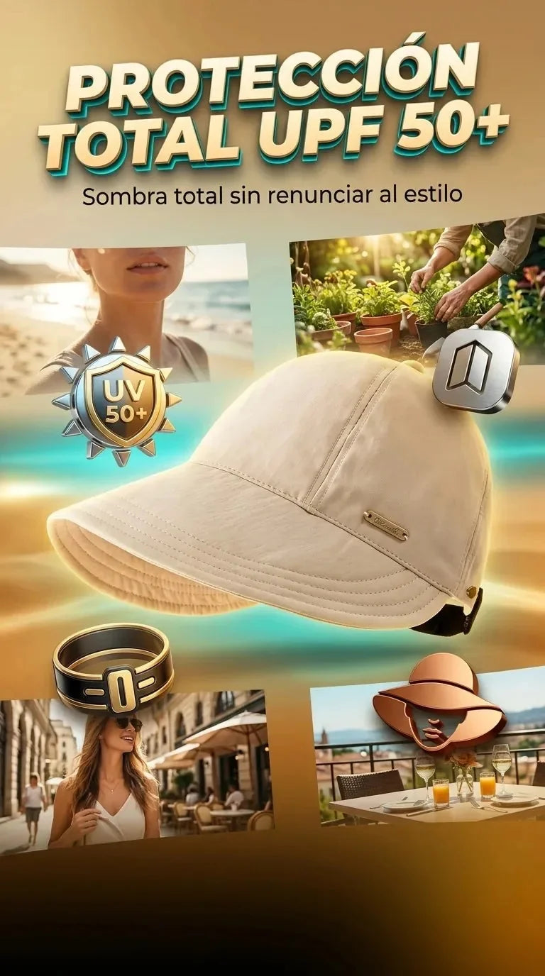Gorra Visera de Ala Ancha UPF 50+ Plegable