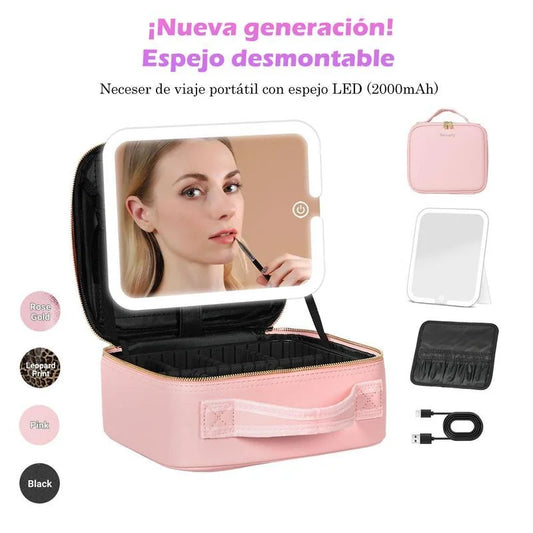 Neceser GLOWCASE con espejo LED