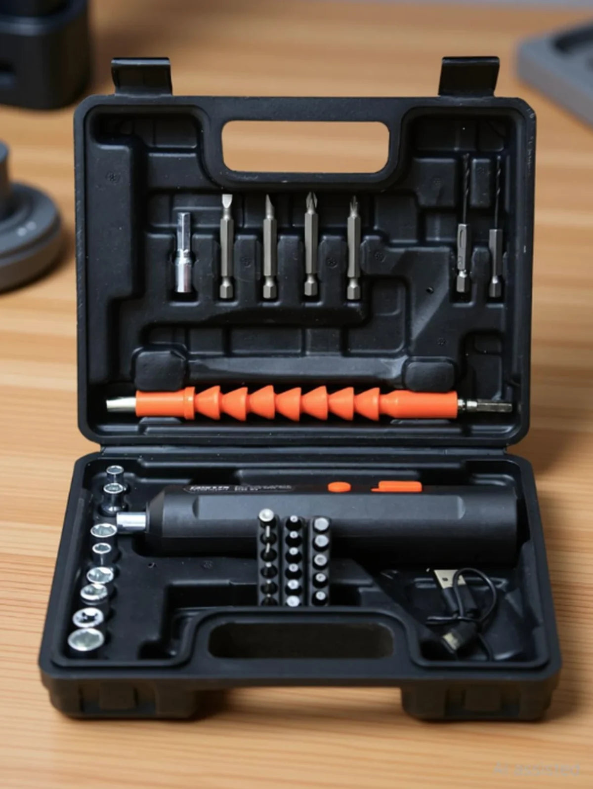 Maletin TORQMAX abierto sobre mesa